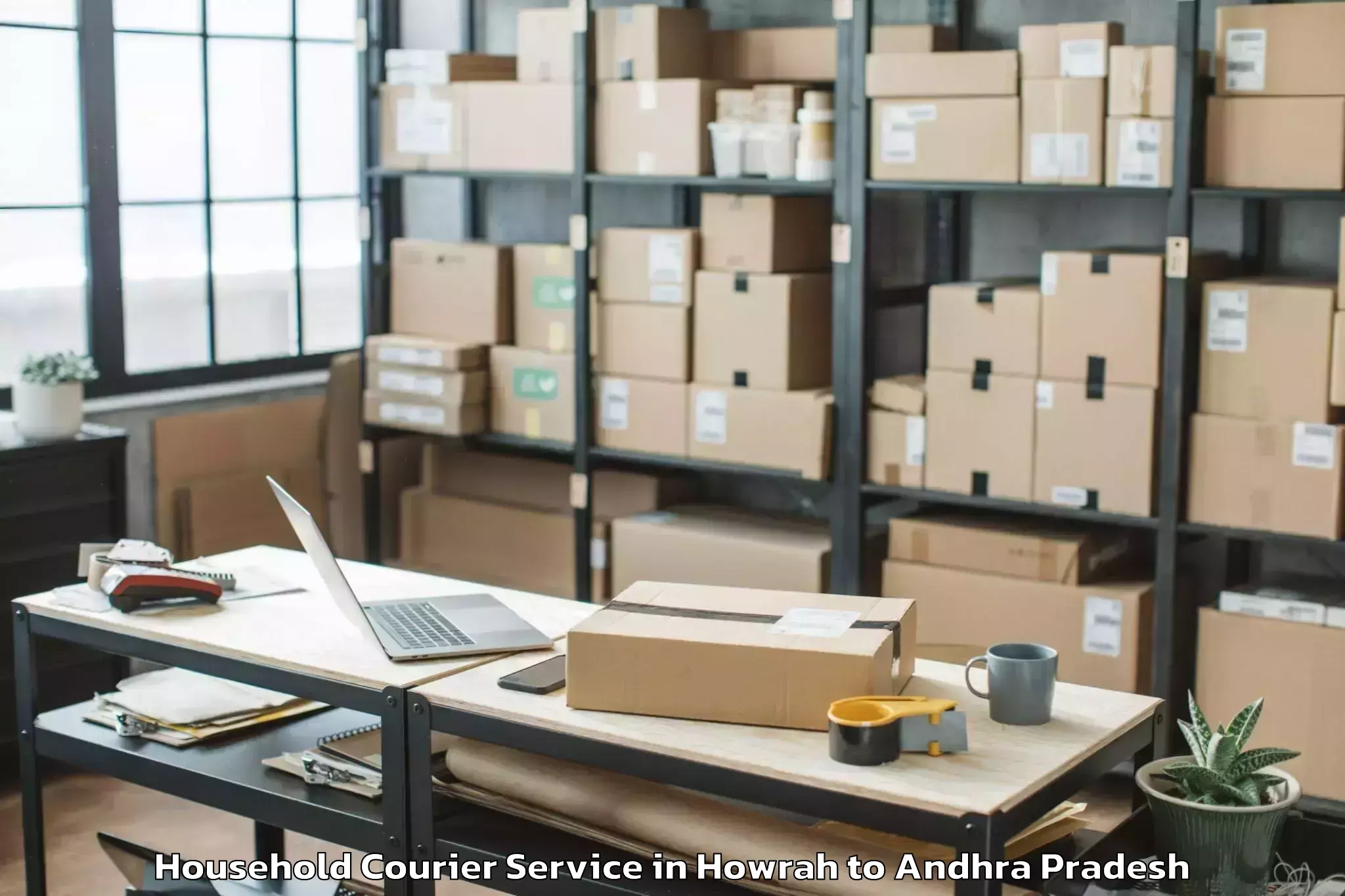 Reliable Howrah to Kodavaluru Household Courier